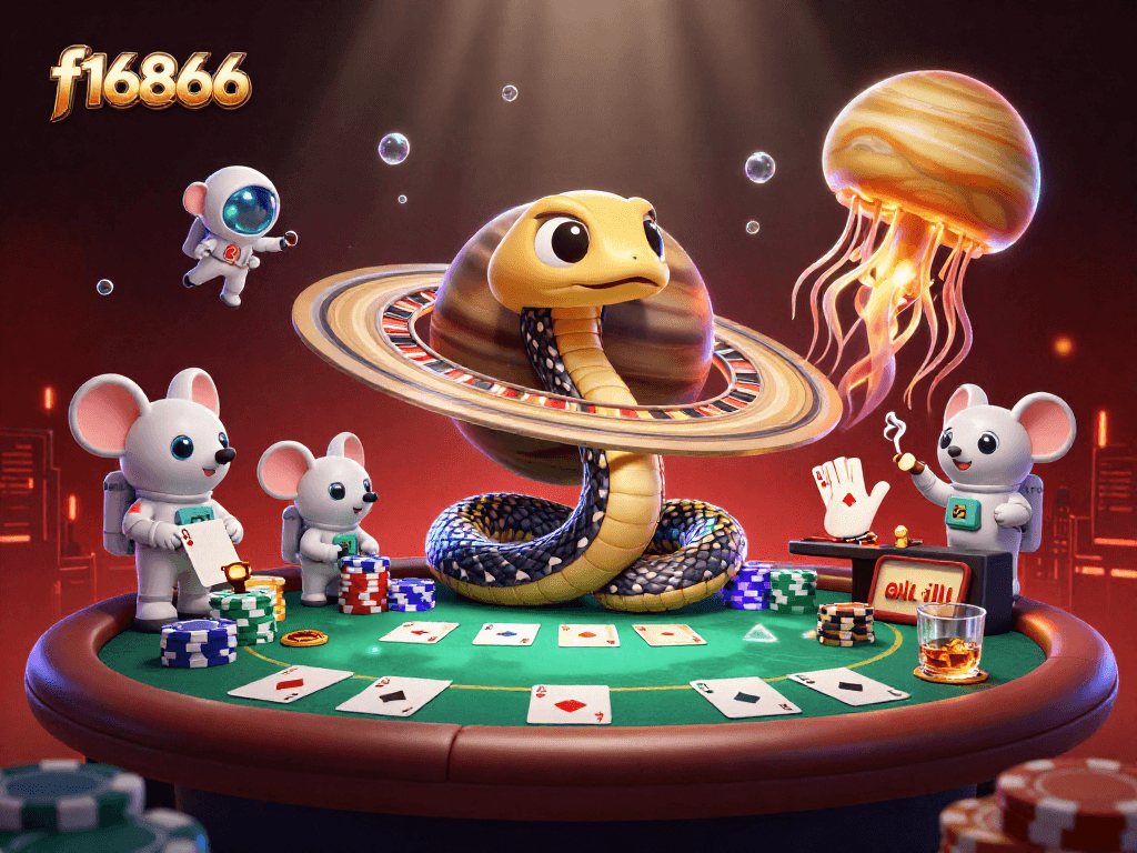 Experience the excitement of f16866 with animated astronauts betting on cosmic roulette