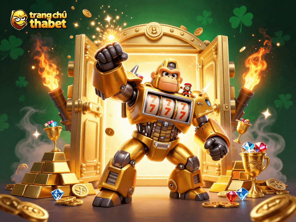 Spin the reels in style on trang chủ thabet with an exciting golden gorilla mech and treasures bursting forth!