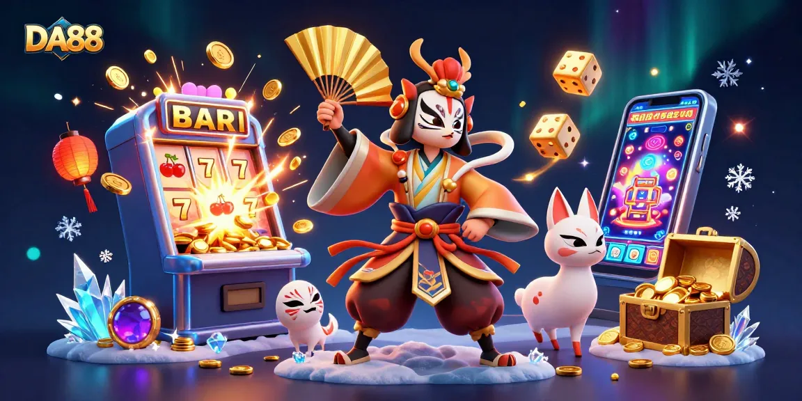 Engage with DA88's thrilling slots featuring kabuki warriors and jackpot excitement!