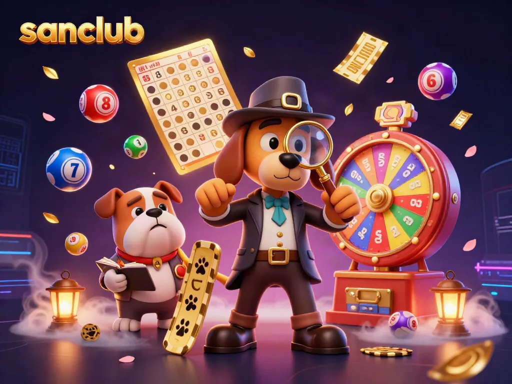 Experience thrilling gaming excitement at sanclub with a detective dog duo uncovering rewards.