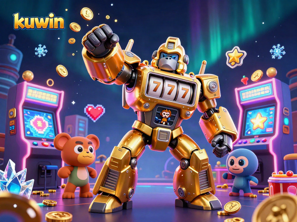 Kuwin transforms online gaming with colorful 3D machines and energetic characters in action.