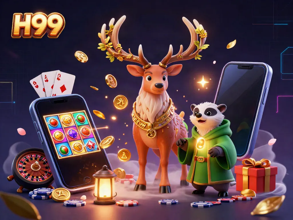 Engage with H99's thrilling casino experience featuring vibrant characters and exciting gaming elements.