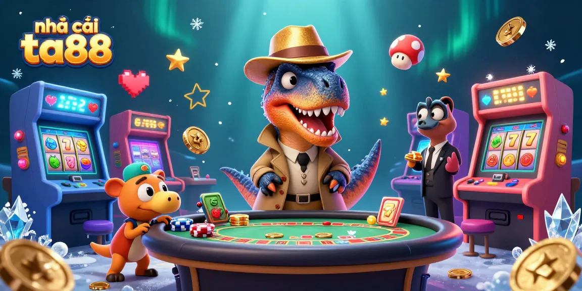 Experience the thrill of nhà cái ta88 with intriguing characters at a lively blackjack table.