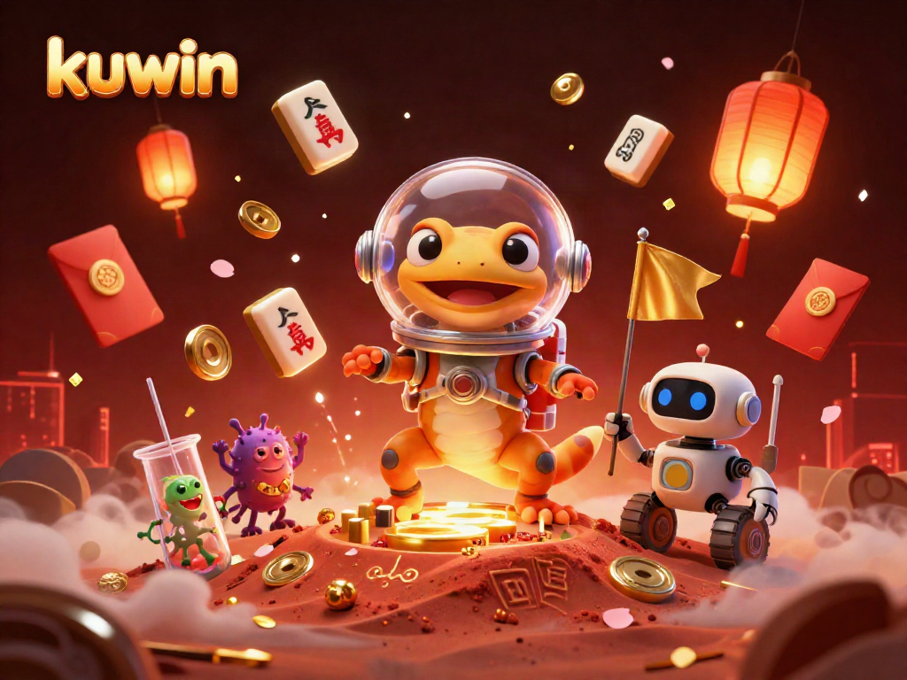 Kuwin engages players in a vibrant casino adventure with dynamic 3D elements and characters.