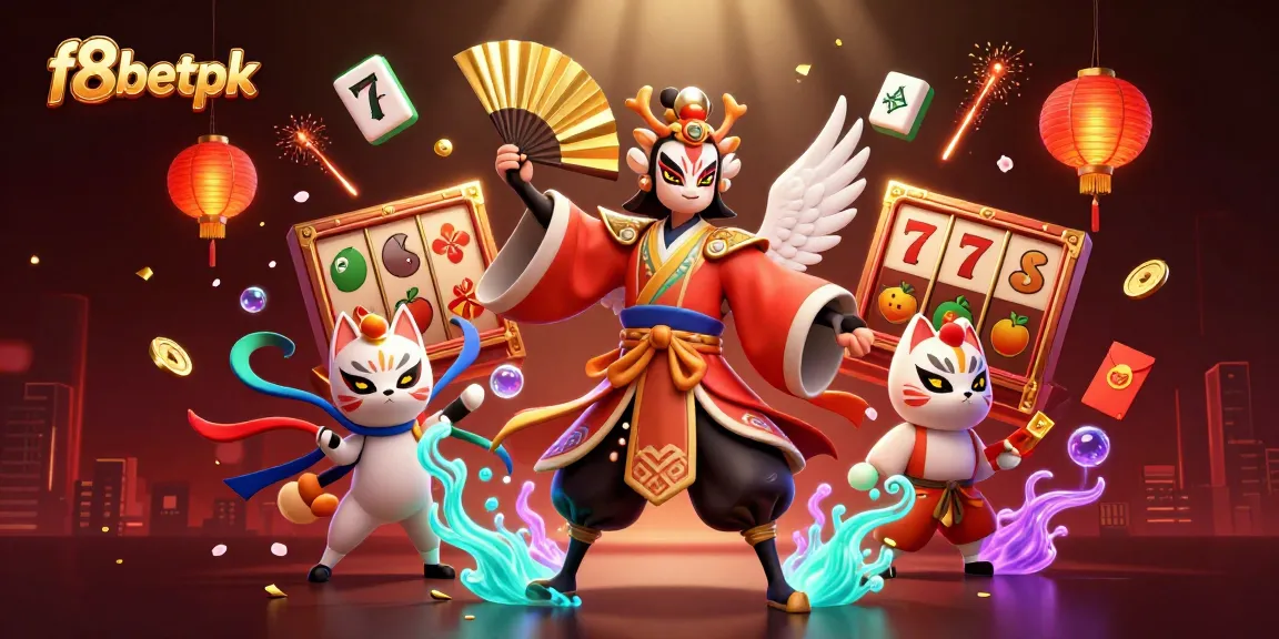Experience the excitement of f8betpk with a vibrant 3D casino scene filled with whimsical characters and elements.