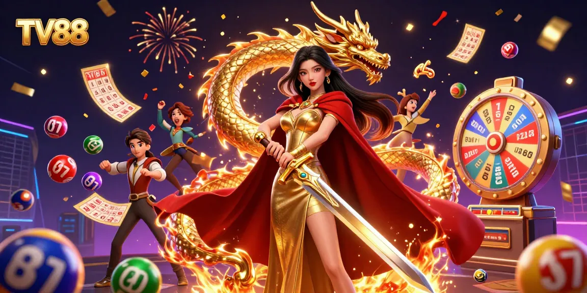 Engage with thrilling excitement at TV88's vibrant casino scene featuring dynamic lottery elements.