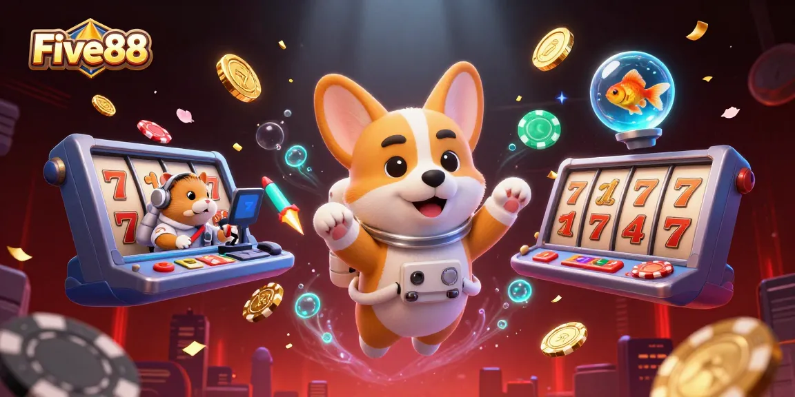 Experience exhilarating gaming at Five88 in a vibrant casino atmosphere with bold visuals.