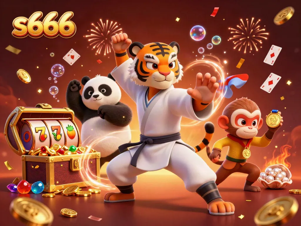 Experience thrilling gaming at s666 with dynamic characters amidst an exciting casino atmosphere.