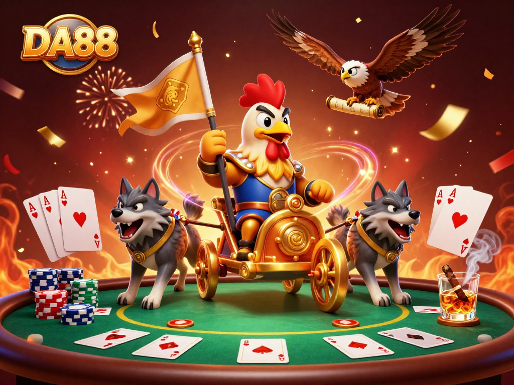 Experience high-stakes gambling at DA88 with thrilling poker setups and dynamic visuals.