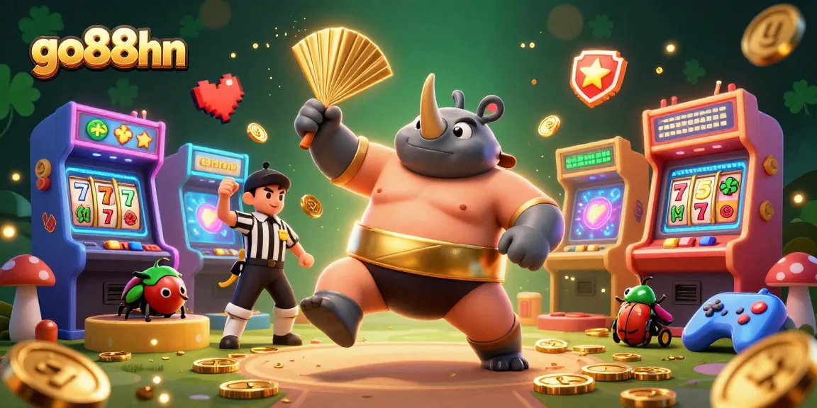 Engage with go88hn's winning moments featuring casino characters surrounded by vibrant gaming elements.
