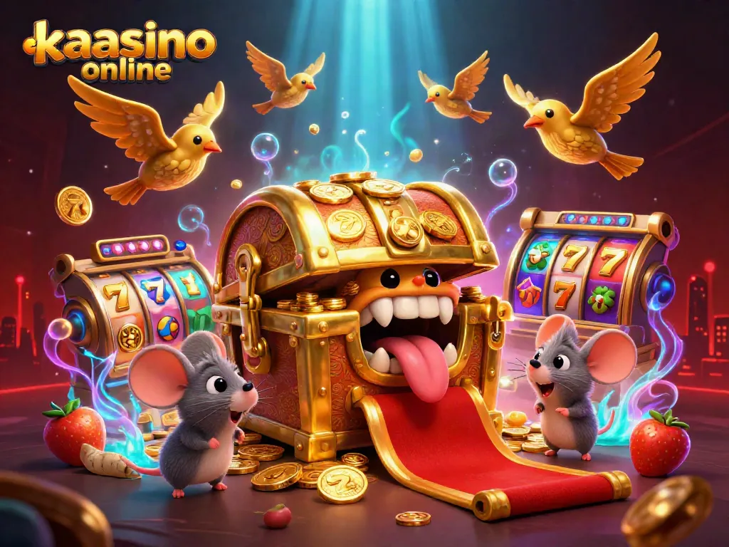 Experience excitement at kaasino online with vivid slot action and a treasure chest lure.