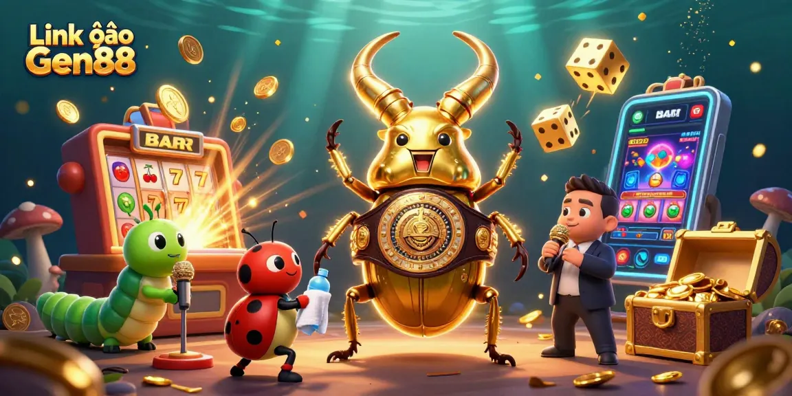Join the excitement at Link vào Gen88 with vibrant 3D casino characters amidst a jackpot explosion.