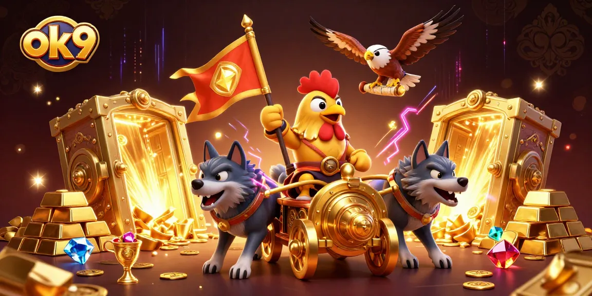 Experience excitable adventures with ok9 in this dynamic 3D carnival of wealth and winning treasures.