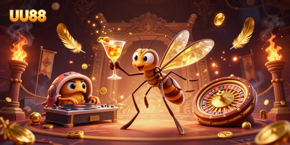 Spin the golden roulette wheel with UU88 amid vibrant casino atmosphere and engaging elements.