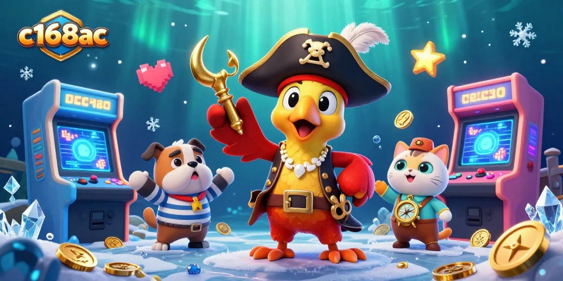 Experience thrilling 3D gaming adventures with c168ac featuring pirate characters, vibrant games and casino elements.