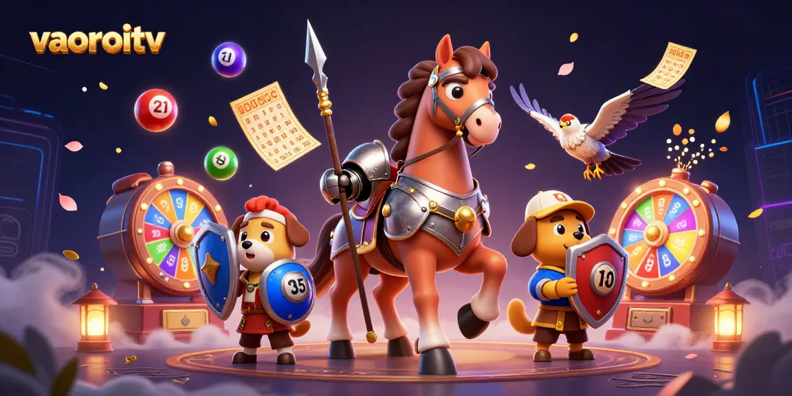 Join vaoroitv for an exciting 3D lottery scene featuring energetic characters and dynamic elements.