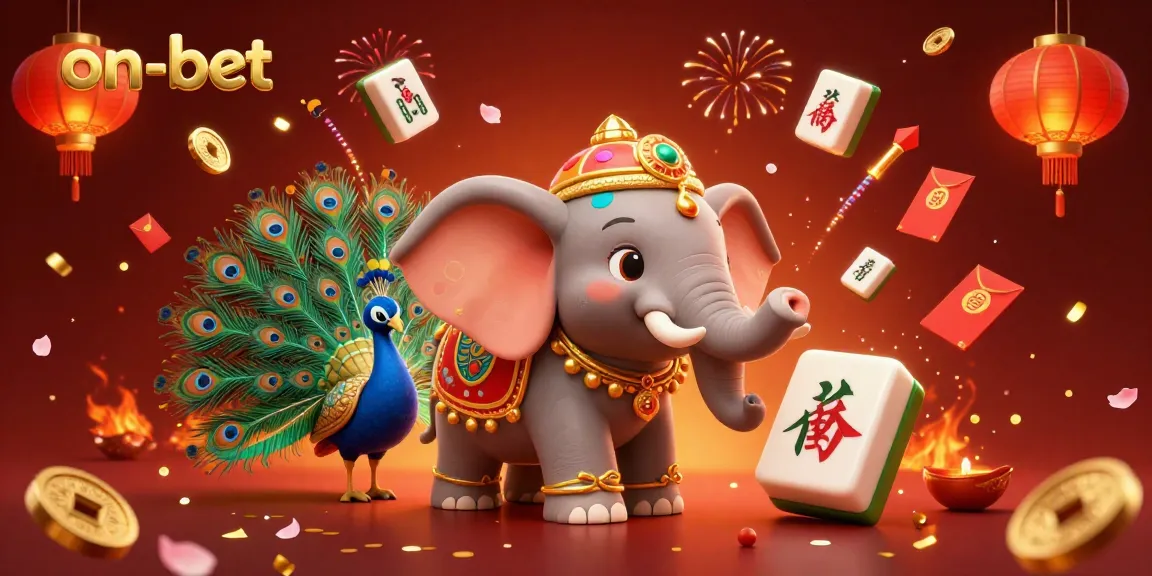 Win big at on-bet with a vibrant 3D casino scene showcasing colorful characters and dynamic game elements.