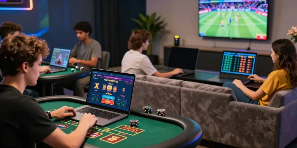 Exciting online gaming experience at https://net88.broker/ with players enjoying live casino games and sports betting.
