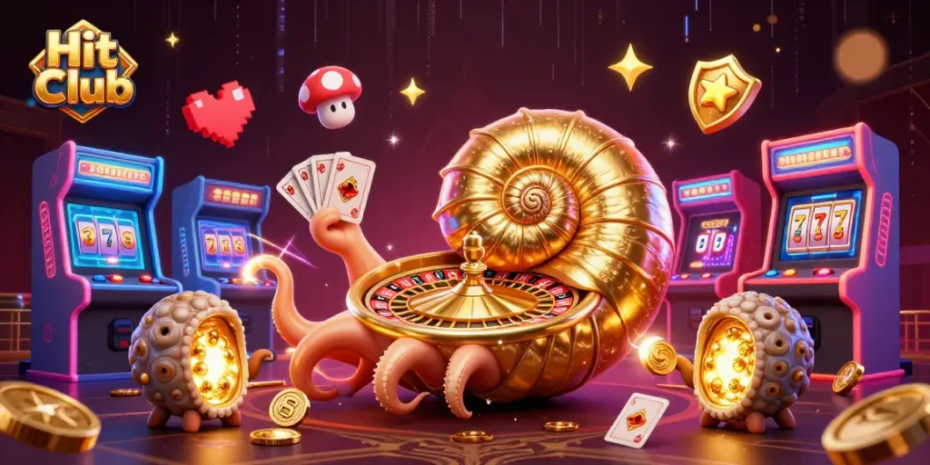 Hit Club: Engage in thrilling wins at a vibrant casino full of animated gaming excitement.