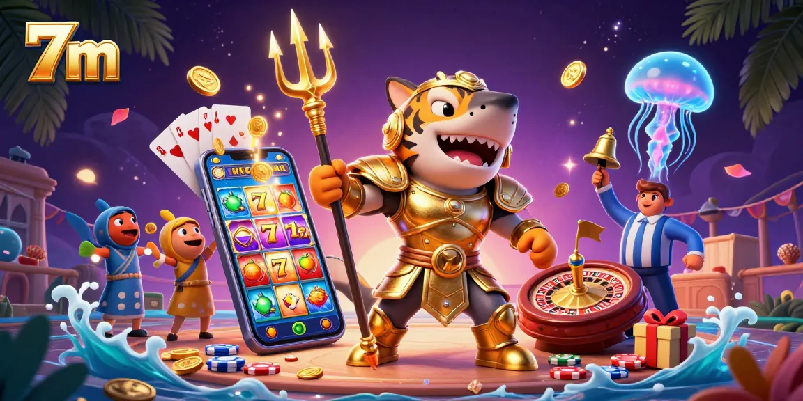Experience the thrill of 7m with mesmerizing underwater casino elements and extravagant gaming action.