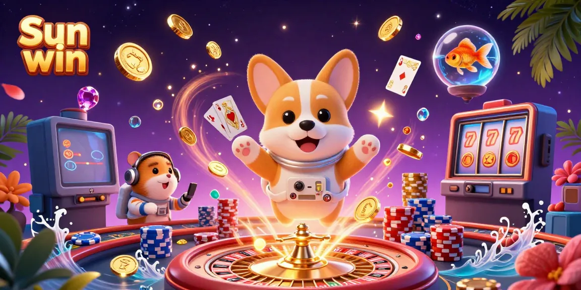 Experience the thrill of Sun win as cartoon characters explore space casino adventures with dynamic games.