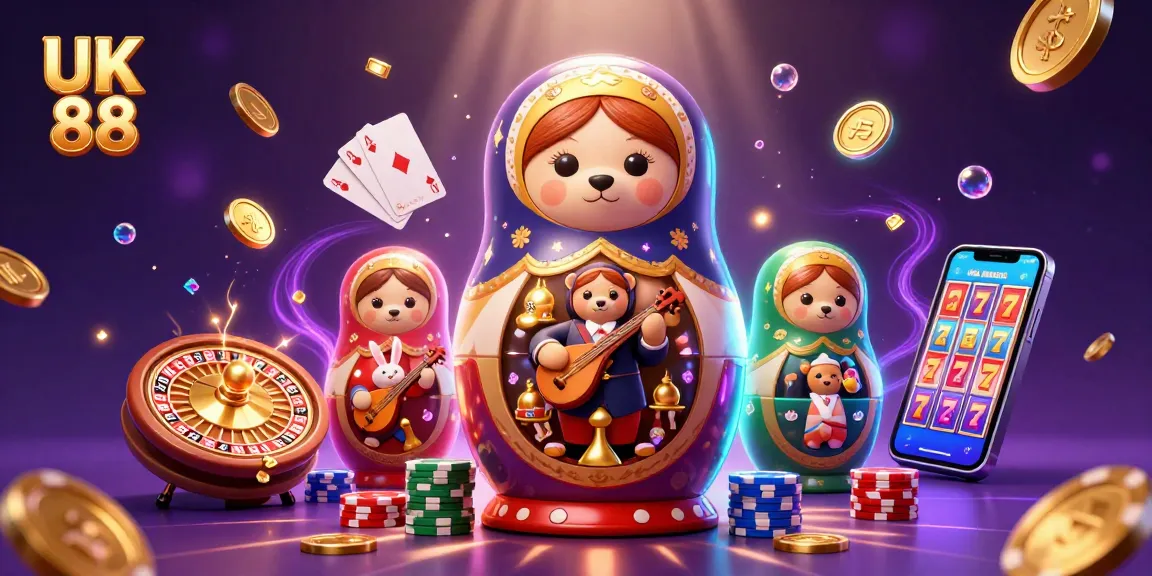 Experience thrilling gameplay at UK 88 with a vibrant casino scene showcasing dynamic games and colorful characters.