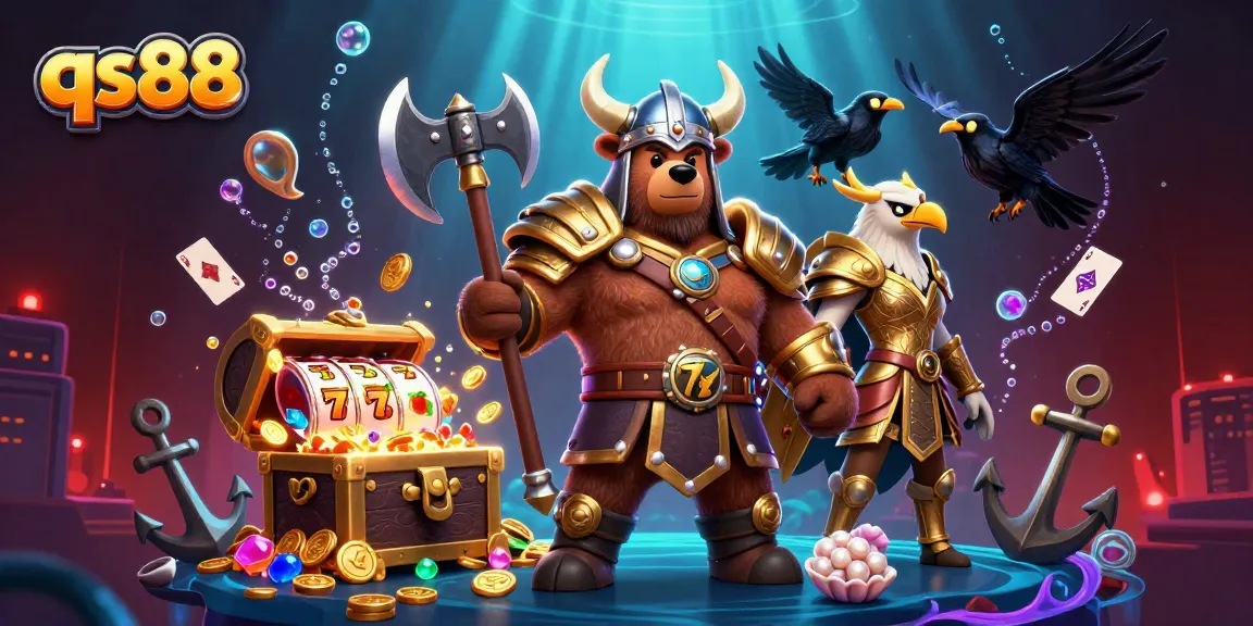 Engage in thrilling slots gameplay at qs88 with Viking berserker bear and fierce Valkyrie elements.