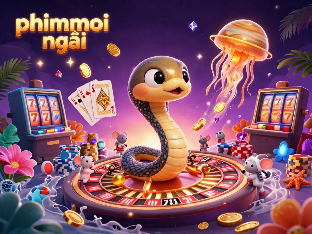 Experience phimmoi mới with a cosmic roulette scene featuring engaging cartoon characters.