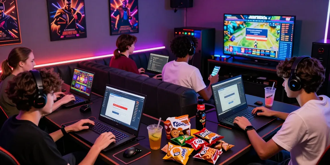Tampilan permainan slot online KATATOGEL yang ramai dan menarik dengan pemain yang terlibat di perpustakaan game modern.