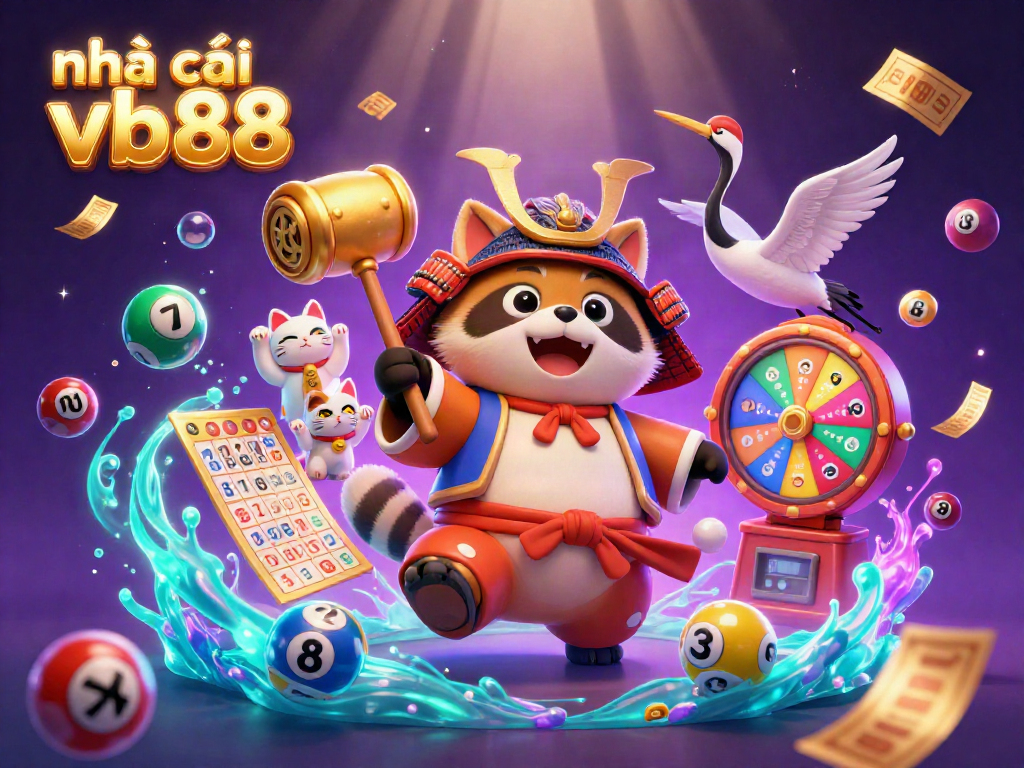 Play and win with nhà cái vb88 featuring cheerful characters amidst vibrant gambling elements.