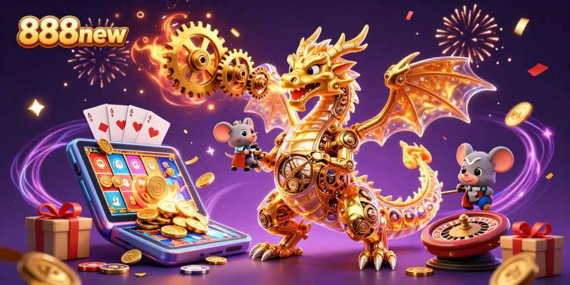 Play and win exciting rewards with 888new in a vibrant 3D casino environment.
