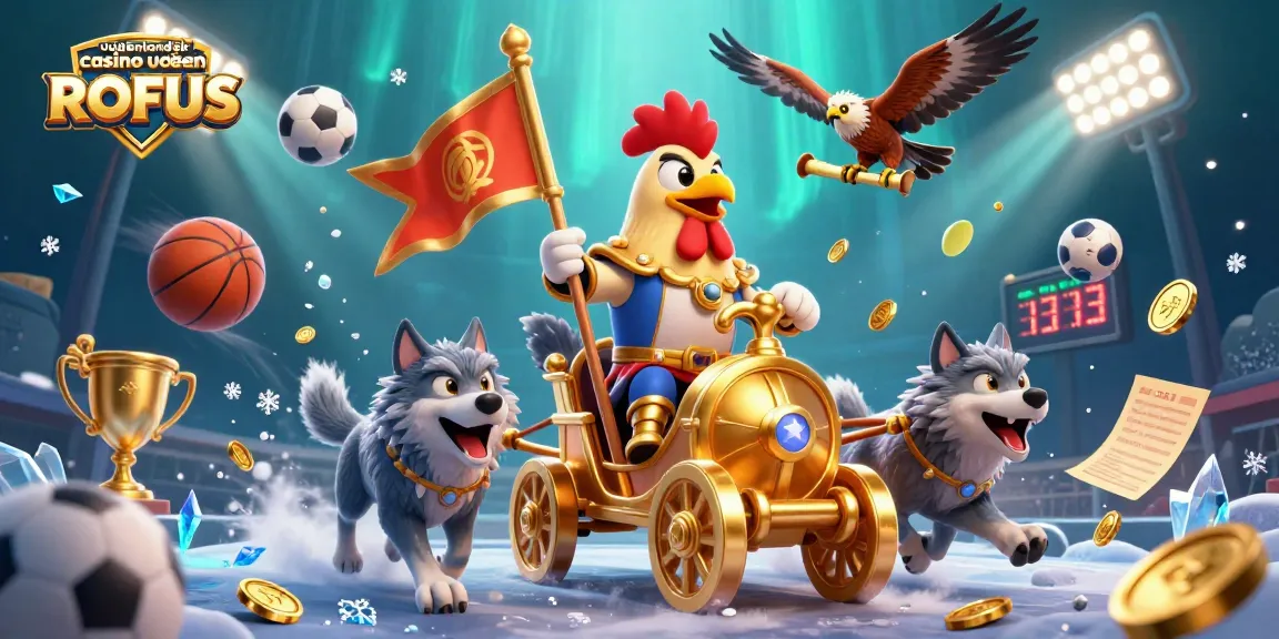 Engage with udenlandsk casino uden ROFUS through thrilling sports betting action in a vibrant 3D illustration.