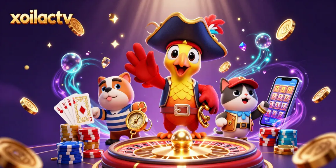 Xoilactv delivers an exciting experience as the pirate captain issues commands while gambling amidst vibrant casino elements.