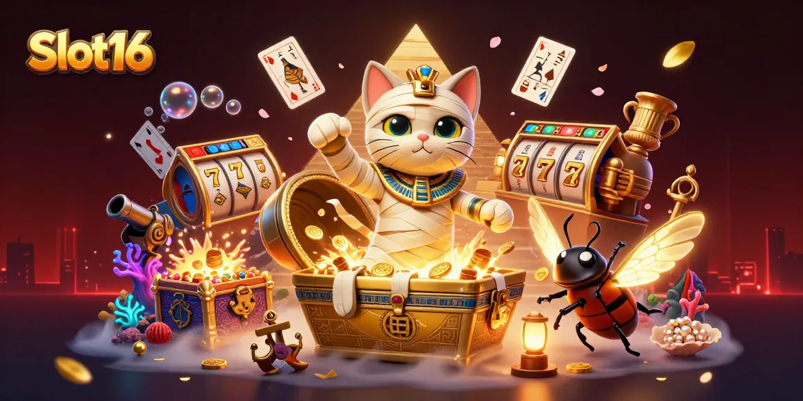 Engage with Slot16's thrilling slot machines alongside a captivating Egyptian theme.