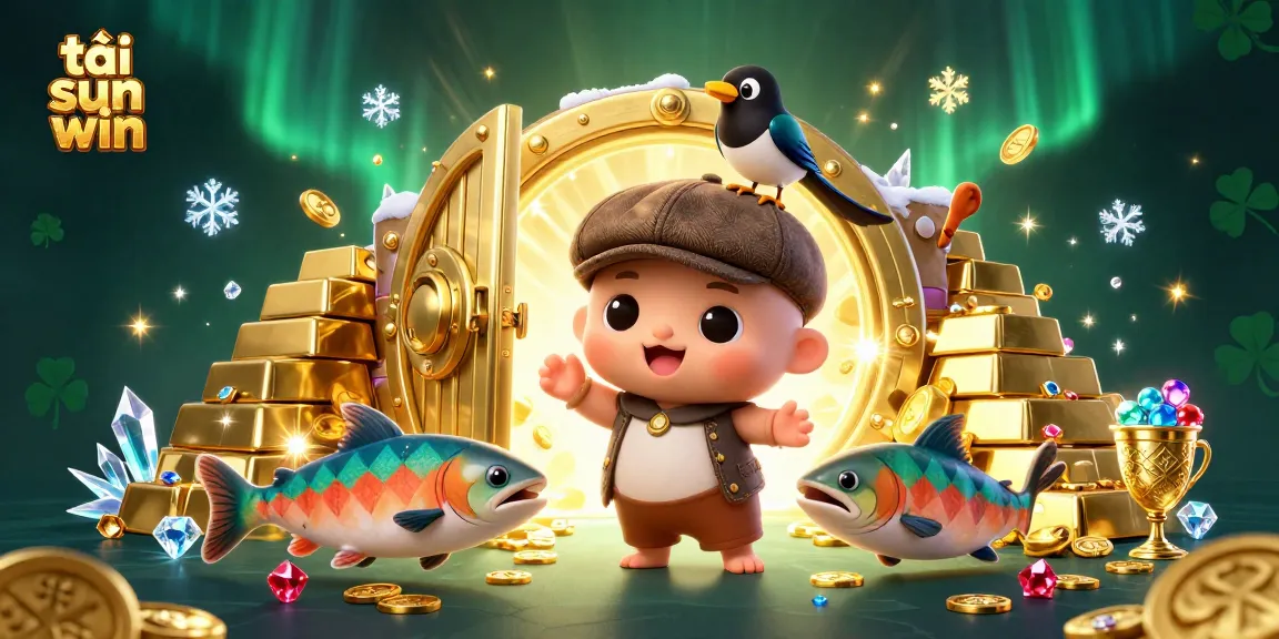 Engage in thrilling gameplay with tải sun win in a vibrant 3D digital casino scene filled with treasures.
