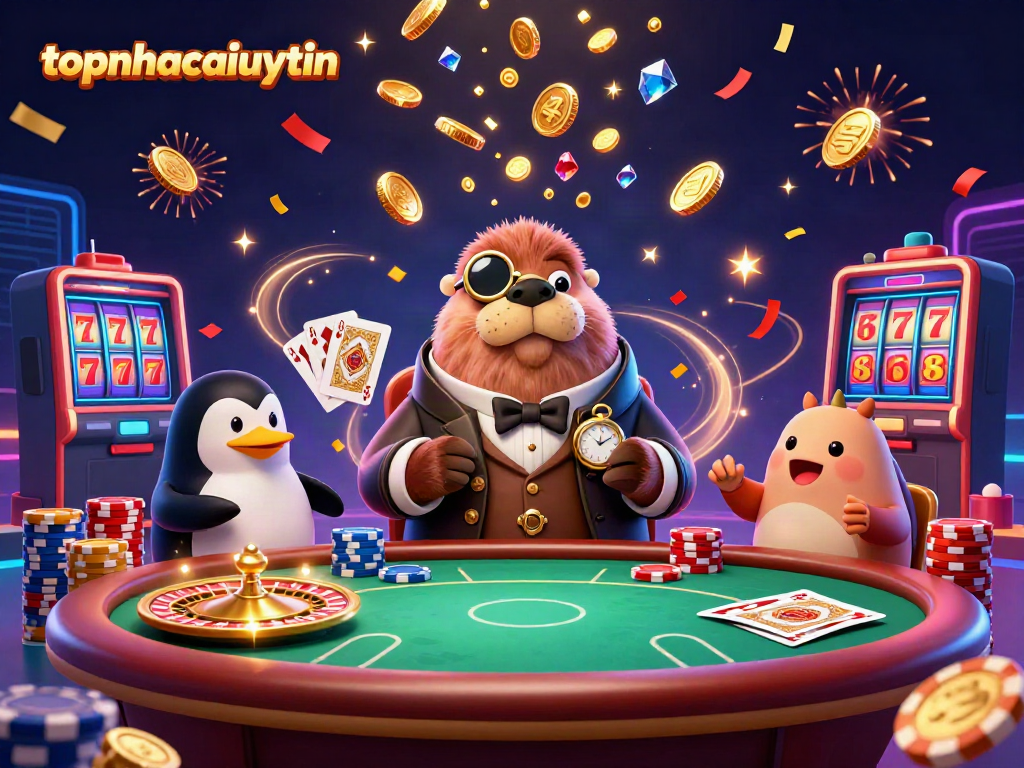 Experience topnhacaiuytin in this vibrant 3D casino scene with underwater poker action.