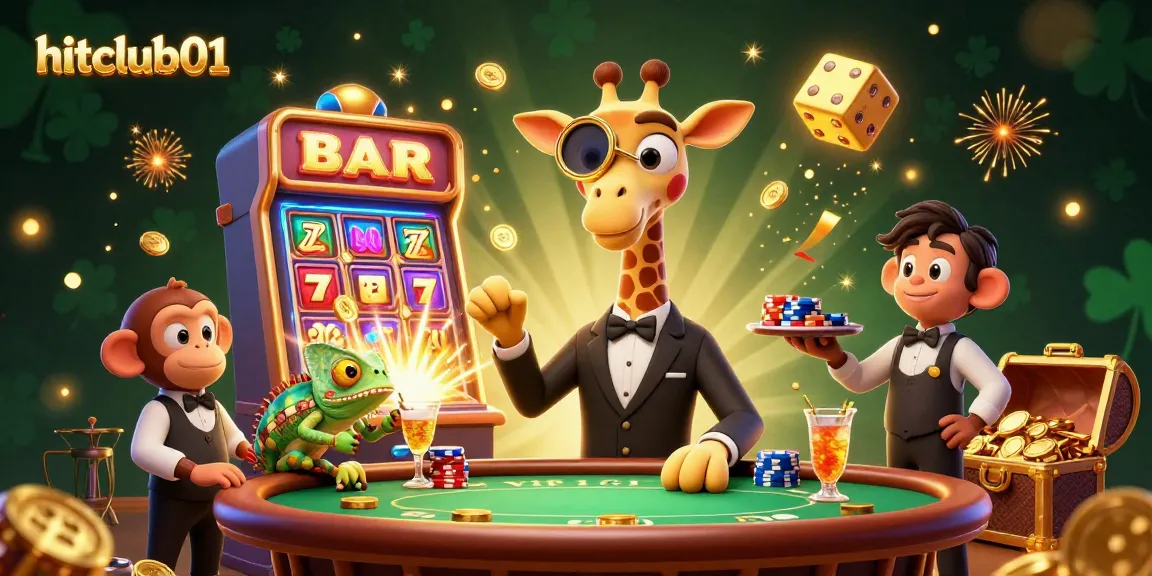 Experience thrilling gameplay at hitclub01 with a vibrant 3D scene filled with casino excitement.