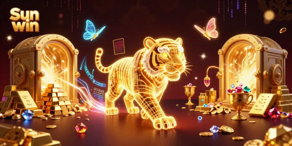 Engage in the dynamic virtual world of Sun win with vibrant, eye-catching digital casino elements.