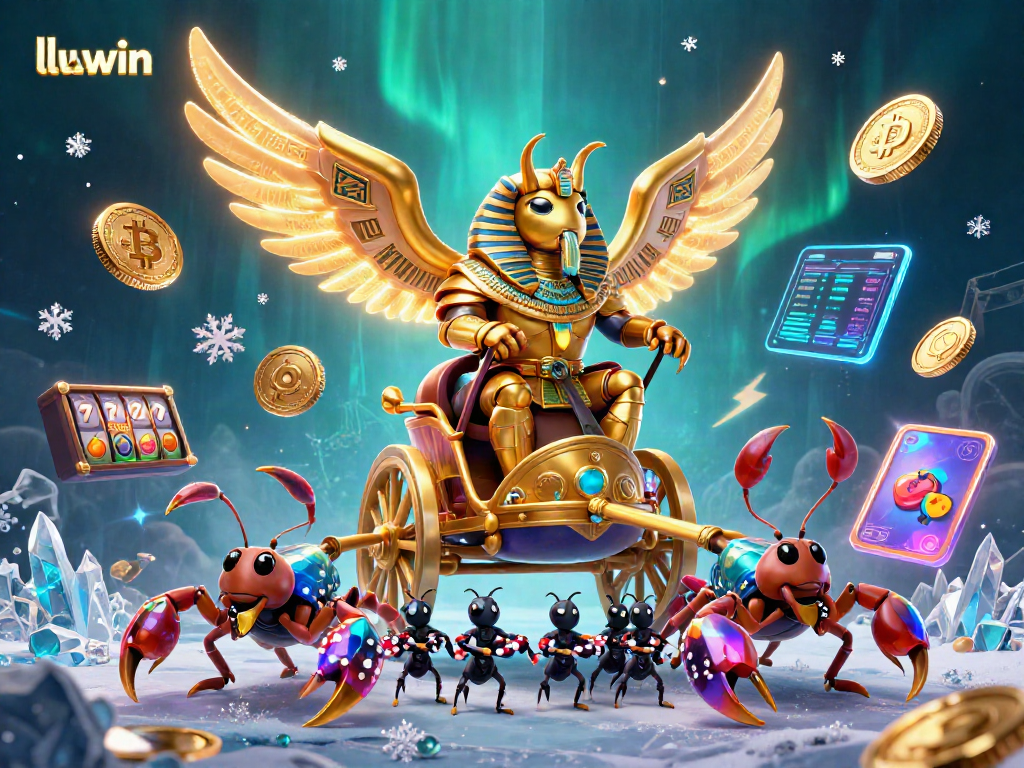 Engage in thrilling gaming with llwwin's dynamic casino adventure, featuring glowing gold elements and vibrant visuals.