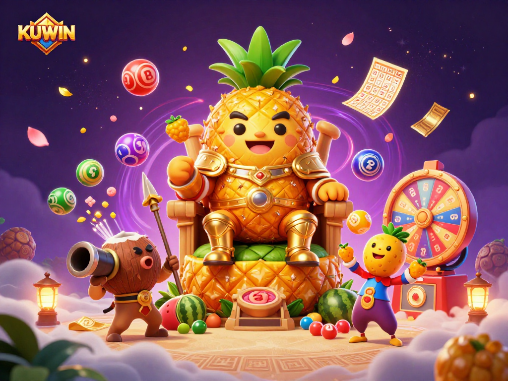 KUWIN engages players in an exciting online casino experience under a vibrant beach casino theme.