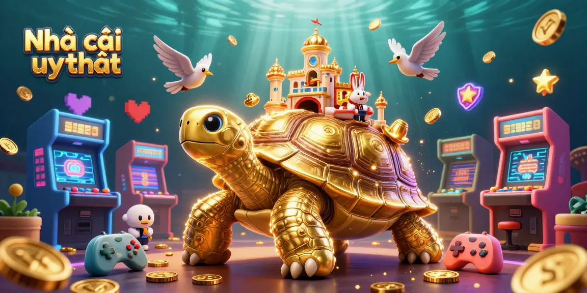 Experience the thrill of Nhà cái uy tín with a vibrant casino scene filled with gold coins and games.