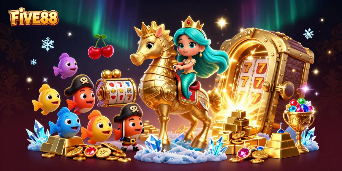 Experience winning opportunities at FIVE88 with thrilling slot games set in a vibrant underwater world.