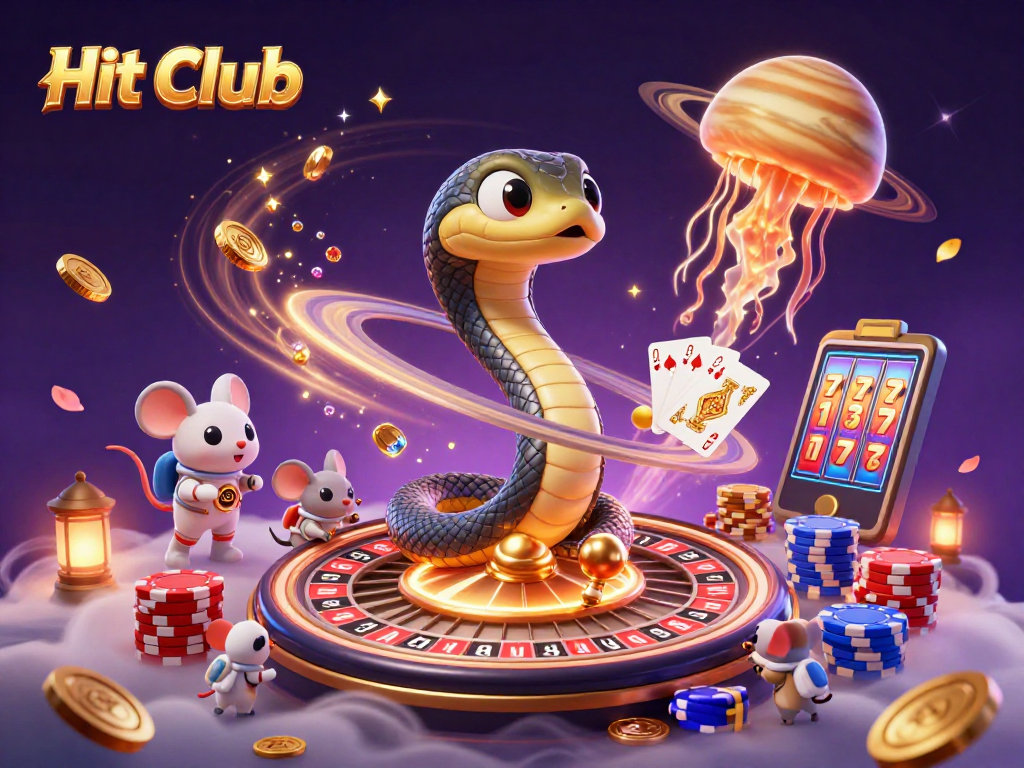 Bet on the Hit Club roulette wheel with adorable astronaut mice and a cosmic dealer.