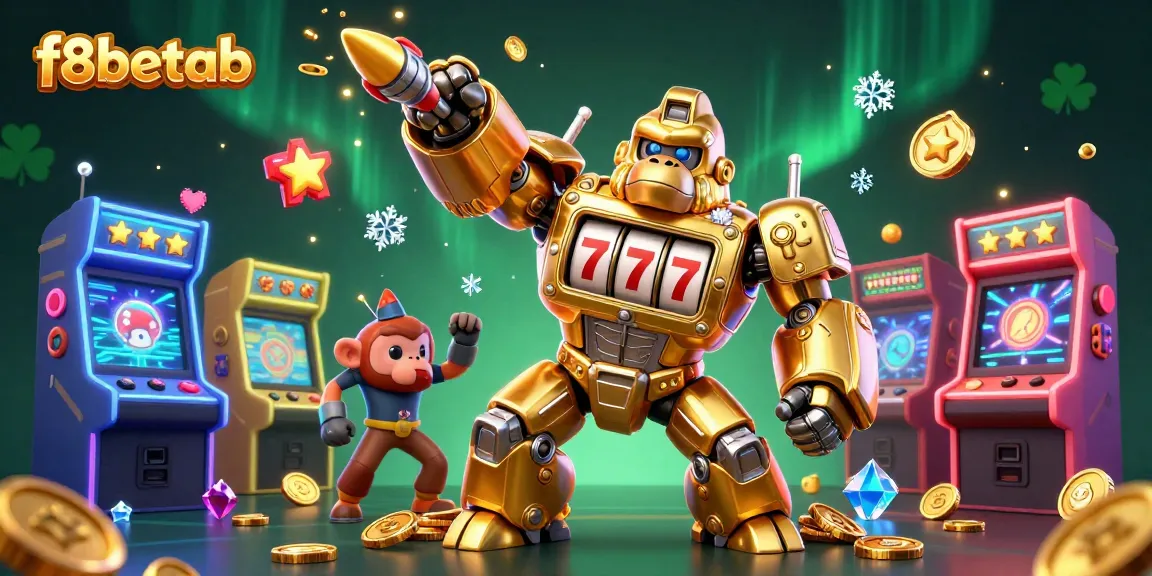 Experience thrilling gaming action with f8betab as the golden gorilla mech dominates the casino scene.