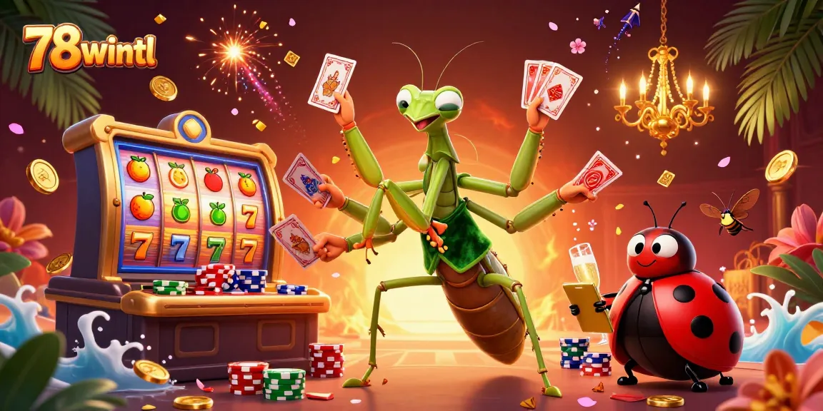Engage with 78wintl's vibrant slots scene featuring dynamic cartoon characters and captivating game elements.