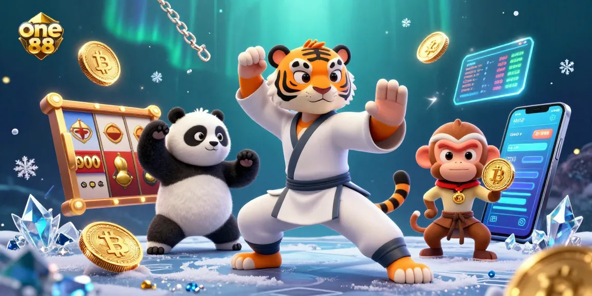 Experience the excitement of one 88 casino with vibrant 3D characters and slot elements.