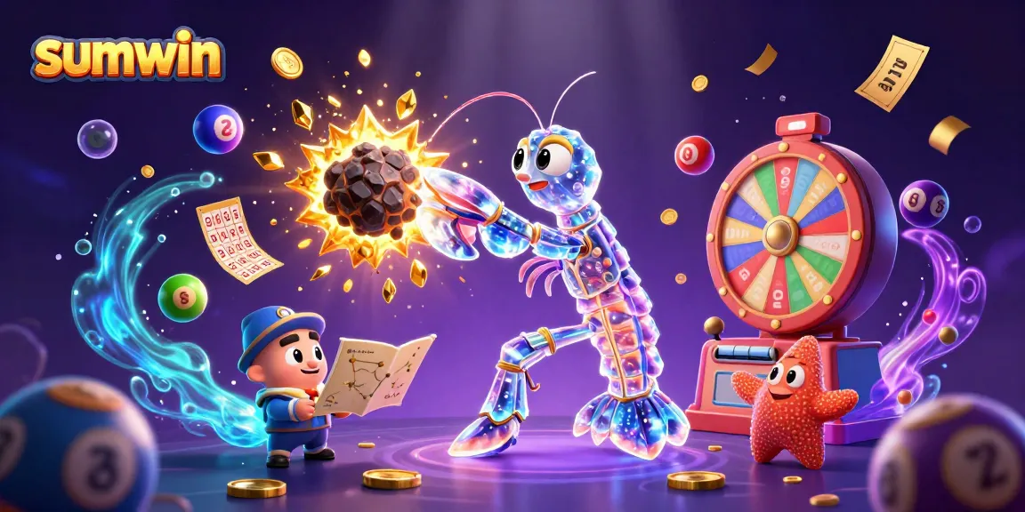 Engage with sumwin's thrilling gaming experience featuring vibrant lottery elements in a dynamic scene.