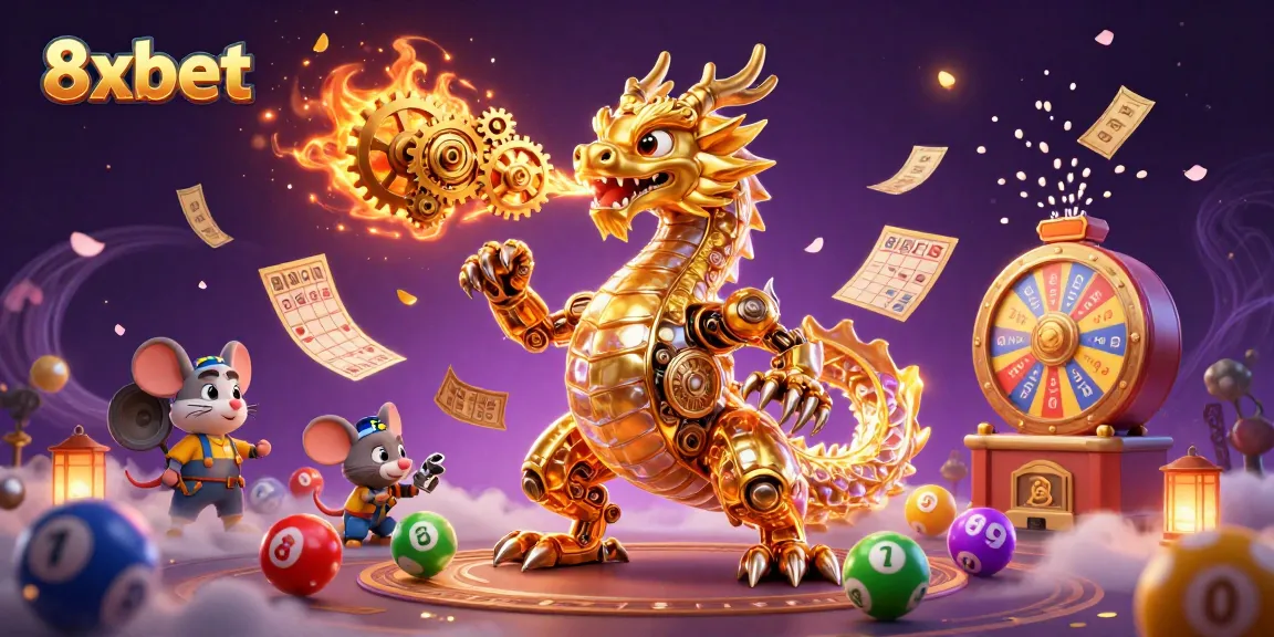 Engage with 8xbet's immersive betting journey through a whimsical 3D illustration.