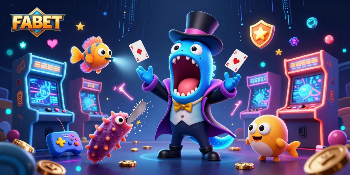 FABET showcases a magical scene with deep-sea creatures engaging in thrilling card tricks amidst vibrant casino gaming elements.