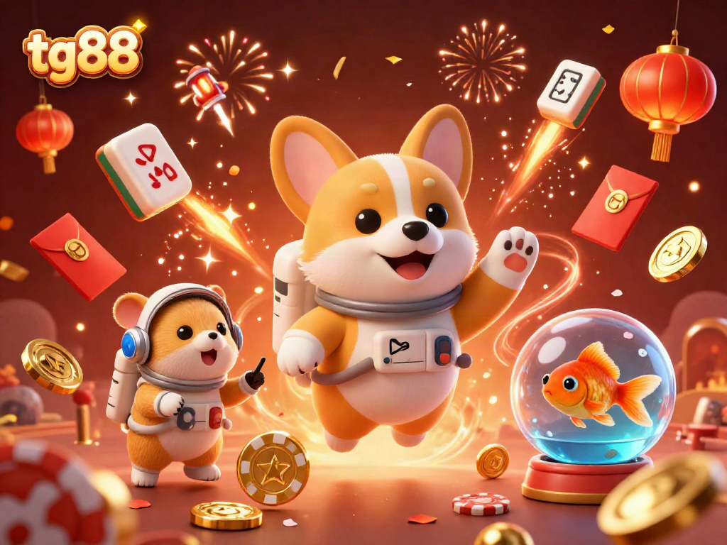 Engage with tg88 in a 3D casino adventure exploring floating gems and playful characters!